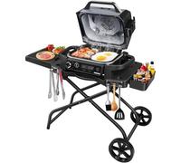 GFTIME Soporte de parrilla para Ninja Woodfire, carrito plegable para Ninja OG701, Traeger Ranger, para Pit Boss, Blackstone Griddle
