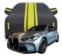GFTTR Funda Coche Exterior para BMW M3 Touring BMW, Protección para Todo Clima Funda, Impermeable, Anti-UV Resistente Al Polvo Los Rasguños,C-Black-Yellow