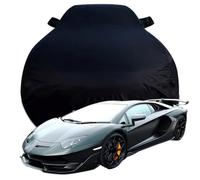 GFTTR Funda Coche Exterior para Lamborghini Aventador SVJ, Protección para Todo Clima Funda, Impermeable, Anti-UV Resistente Al Polvo Los Rasguños,Black