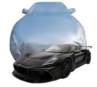 GFTTR Funda Coche Exterior para Maserati MC20 First Edition Maserati Mansory, Protección para Todo Clima Funda, Impermeable, Anti-UV Resistente Al Polvo Los Rasguños,Silver