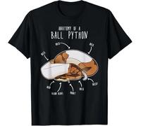 gfu6dle Anatomy of a Piebald Ball Python Funny Reptile Snake Lover T-Shirt Gift for Dad Black S