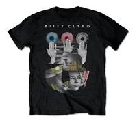 gfu6dle Men's Biffy Clyro Hands Slim Fit T-Shirt Large Black XXL