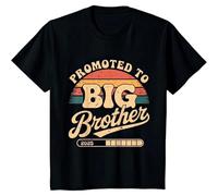 gfu6dle Promoted To Big Brother Born Gift Sibling Brother Surprise T Shirt Black L