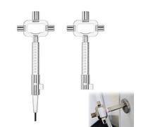 GFUEIGJ 2 Piezas Llaves Universales de Construcción de Aleación de Zinc Llave de Leva Cerrajero Llave de Construcción Universal llave universal para Gabinete con Ventana de Puerta abierta