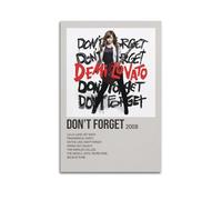 GFUWEWQEGUU Demi Lovato - Póster estético con texto en inglés "Don't Forget", arte decorativo para pared, lienzo vintage para sala de estar, dormitorio, 50 x 75 cm, estilo sin marco