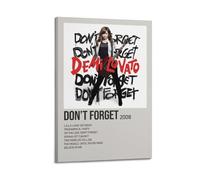 GFUWEWQEGUU Demi Lovato - Póster estético con texto en inglés "Don't Forget", arte decorativo para pared, lienzo vintage para sala de estar, dormitorio, 20 x 30 cm, estilo marco