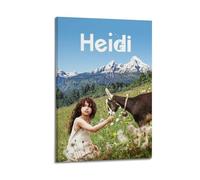 GFUWEWQEGUU Heidi - Póster de película estética, arte decorativo para pared, lienzo vintage para sala de estar, dormitorio, 60 x 90 cm, estilo marco