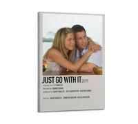 GFUWEWQEGUU Just Go with It - Póster estético de la película 3 pósteres decorativos para pared, lienzo vintage para sala de estar, dormitorio, 40 x 60 cm, estilo marco