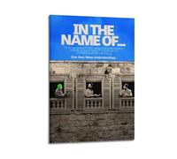 GFUWEWQEGUU Póster decorativo con texto en inglés "In the Name Of Posters", lienzo vintage para sala de estar, dormitorio, 20 x 30 cm, estilo marco