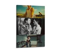 GFUWEWQEGUU Póster decorativo de pared con texto en inglés "Happy Together", lienzo vintage para sala de estar, dormitorio, 60 x 90 cm, estilo marco