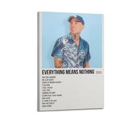 GFUWEWQEGUU Póster estético de Blackbear AlbumEverything Means Nothing, arte decorativo para pared, lienzo vintage para sala de estar, dormitorio, 40 x 60 cm, estilo marco