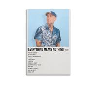 GFUWEWQEGUU Póster estético de Blackbear AlbumEverything Means Nothing, pintura decorativa para pared, lienzo vintage para sala de estar, dormitorio, 30 x 45 cm, estilo sin marco