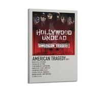 GFUWEWQEGUU Póster estético de Hollywood Undead Album American Tragedy, arte decorativo para pared, lienzo vintage para sala de estar, dormitorio, 20 x 30 cm, estilo marco