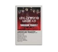 GFUWEWQEGUU Póster estético de Hollywood Undead Album American Tragedy, arte decorativo para pared, lienzo vintage para sala de estar, dormitorio, 60 x 90 cm, estilo sin marco