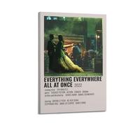 GFUWEWQEGUU Póster estético de película Everything Everywhere All At One, pintura decorativa para pared, lienzo vintage para sala de estar, dormitorio, 40 x 60 cm, estilo marco