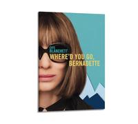 GFUWEWQEGUU Where'd You Go, Beenadette - Póster estético para pared, pintura decorativa, lienzo vintage para sala de estar, dormitorio, 50 x 75 cm, estilo marco