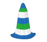 GFXEDSAH Capa con capucha con estampado de la bandera de Sierra Leona, capa medieval con capucha cómoda, perfecta para juegos de rol y fiestas