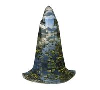 GFXEDSAH Capa con capucha con estampado de lago pacífico, capa medieval con capucha cómoda, perfecta para juegos de rol y fiestas