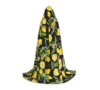 GFXEDSAH Capa con capucha con estampado de limón amarillo, capa medieval con capucha cómoda, perfecta para juegos de rol y fiestas