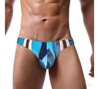 GFXEDSAH Chicago Reflect Print - Calzoncillos para hombre con bolsa en U | Chicago Reflect - Ropa interior estampada con bolsa en U para viajes de verano, uso diario