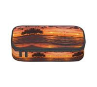 GFXEDSAH Coconut Beach Sunset Hamaca con estampado elegante y funcional, pequeño pero espacioso, ideal para viajes o uso diario, Black, Talla única, Neceser de maquillaje