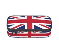 GFXEDSAH Estuche elegante y funcional con estampado de bandera del Reino Unido, pequeño pero espacioso, ideal para viajes o uso diario, Black, Talla única, Neceser de maquillaje
