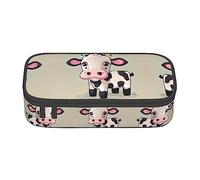 GFXEDSAH Estuche organizador de tela Oxford con estampado de vaca blanca y multiusos, Black, Talla única, Funda para llave