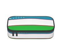 GFXEDSAH Estuche para lápices con estampado de bandera de la República de Uzbekistán, elegante y funcional, pequeño pero espacioso, ideal para viajes o uso diario, Black, Talla única, Neceser de