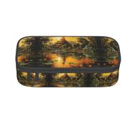 GFXEDSAH Estuche para lápices con estampado histórico y funcional, pequeño pero espacioso, ideal para viajes o uso diario, Black, Talla única, Neceser de maquillaje