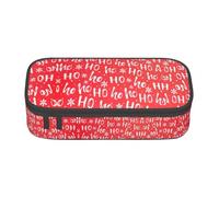 GFXEDSAH Estuche para lápices elegante y funcional con estampado de fondo navideño, pequeño pero espacioso, ideal para viajes o uso diario, Black, Talla única, Neceser de maquillaje