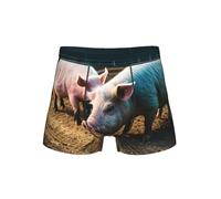 GFXEDSAH Pigs In Farm - Ropa interior para hombre, calzoncillos tipo bóxer versátiles, elección perfecta para la moda de los hombres, Negro, XXL