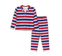 GFXEDSAH Ropa de dormir elegante con estampado de bandera de Costa Rica, conjuntos de pijama a juego, para uso diario, viajes y vacaciones especiales, Negro, XL
