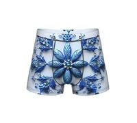 GFXEDSAH Ropa interior azul con estampado de copo de nieve de Navidad, calzoncillos tipo bóxer versátiles, elección perfecta para la moda de los hombres, Negro, 4XL