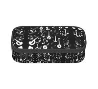 GFXEDSAH Símbolos musicales con impresión de amor, elegantes y funcionales, pequeños pero espaciosos, ideales para viajes o uso diario, Black, Talla única, Neceser de maquillaje