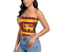 GFXEDSAH Sujetador sin tirantes con estampado de bandera del Reino de Hawaii para mujer, Bandera de Sri Lanka, L