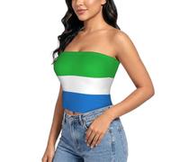 GFXEDSAH Sujetador sin tirantes con estampado de bandera del Reino de Hawaii para mujer, Bandera de Sierra Leona, M