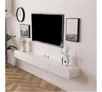 GFXYQPDNV Mueble de TV flotante 47/63 montado en la pared, estante de TV debajo de la TV para ocultar caja de cable de audio y vídeo, para dormitorio, sala de estar, soporte de TV (120 x 24 x 18 cm)