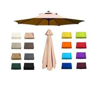 GFYHTN 200cm 270cm 300cm Toldo De Repuesto para Sombrilla 6 Varillas 8 Varillas Tela De Paraguas Cubierta de Repuesto para Sombrilla Exteriores(Champagne,300cm/10ft-6ribs)