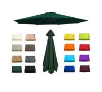 GFYHTN 200cm 270cm 300cm Toldo De Repuesto para Sombrilla 6 Varillas 8 Varillas Tela De Paraguas Cubierta de Repuesto para Sombrilla Exteriores(Dark Green,250cm/8.2ft-6ribs)