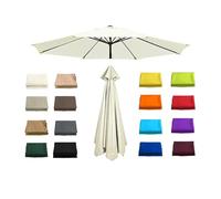 GFYHTN 200cm 270cm 300cm Toldo De Repuesto para Sombrilla 6 Varillas 8 Varillas Tela De Paraguas Cubierta de Repuesto para Sombrilla Exteriores(Beige,250cm/8.2ft-6ribs)