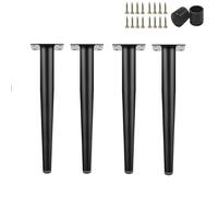 GFYHTN 25cm 40cm 72cm Patas de Mesa de Metal, Patas Cónicas para Muebles, Pata de Repuesto para mesas,sofás,Muebles de TV,Sillas, Alacenas(Black,40cm/16in)