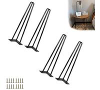 GFYHTN 4 Piezas Patas de Horquilla de 20cm 45cm, 3 Barras de Horquilla, pies de Muebles de Metal, Patas de Repuesto para Escritorio, Mesa de café(55cm/22in)