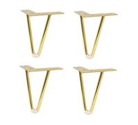 GFYHTN 4 Piezas Patas de Horquilla de 20cm 45cm, Estilo Industrial Moderno pies de Muebles de Metal para Muebles DIY, sofás y Oficina(Gold,40cm/16in)
