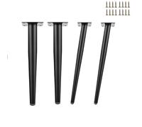 GFYHTN 4 Piezas Patas de Repuesto para Muebles, Stützfüße Patas cónicas, Patas de Metal para Mesa, sofás, Muebles de TV,sillas(Black Straight,45cm)