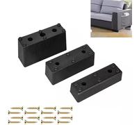 GFYHTN 4 Piezas Patas para Muebles en L, Pies de Soporte de Plástico para sofá, Patas de Repuesto para Armarios de TV,Armario,Mesa de Centro,Gabinetes(Straight,7.5cm/3in)