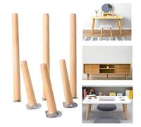 GFYHTN Juego de 4 Patas de Madera Maciza para Muebles, Patas de Repuesto para Muebles, Patas de Mesa cónicas de Madera Maciza para mesas, sofás(Inclined,70cm)