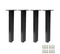 GFYHTN Juego de 4 Patas de Mesa, 15cm 30cm Patas de Repuesto para Muebles, Negro Pies de Soporte Ajustable para Sofás Gabinetes Mesa de Centro(25cm/10in)