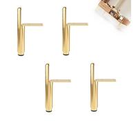 GFYHTN Patas Ajustables para sofás, pies metálicas para Muebles, Patas de Recambio para Muebles de baño, pies de Soporte para Muebles de TV(Gold,123-183mm)