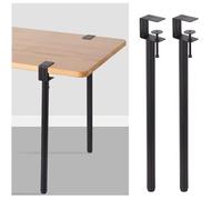 GFYHTN Patas de Muebles con Abrazadera, Juego de 2 Patas de Mesa de Metal en Forma de F para Muebles de Bricolaje, Sin Diseño de Perforación(Pack of 4,90cm)