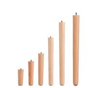 GFYHTN Patas de Muebles de Madera Maciza, Juego de 4 Pies Muebles de Cónicas, Patas de Mesa Maciza para Silla, Armario, Mesa de café, tavolo da pranzo(Inclined,55cm)
